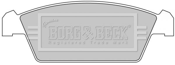 BORG & BECK stabdžių trinkelių rinkinys, diskinis stabdys BBP1299